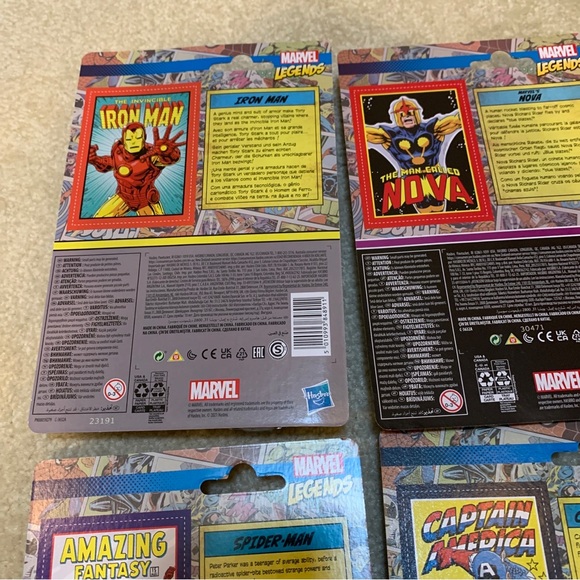 Marvel Legends Retro Lot 6 Toy Action Figure 3.75" Hasbro Kenner Nova Firestar - Picture 7 of 16